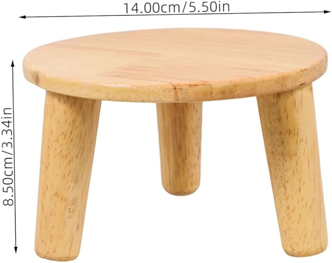 Boho Plant Stands Indoor Wooden Stool Display Stand for Home Minimalist Design
