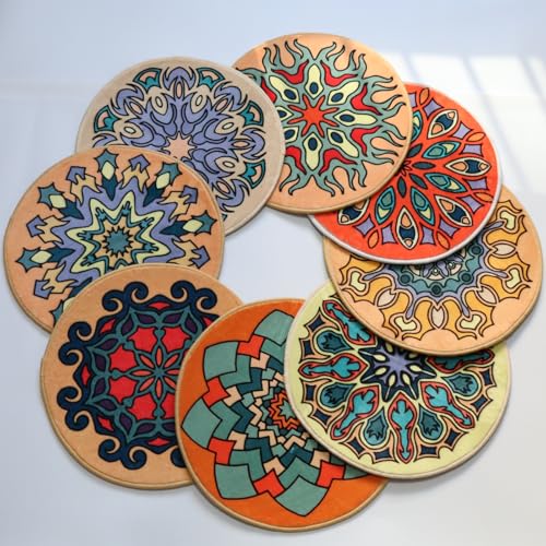 8Pcs Soft Kids Carpet Circle Seats Round Rug 16" for Classroom Floor Mat, Cute Floor Seats Rug Cushions for Kids Toddlers Elementary School Preschool Group Educational Learning Playing Area - color: 8pcs Boho02, size: Round 15.75"
