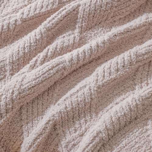 bearberry Super Soft & Fuzzy Minky Throw Blanket Lightweight All-Season - Diamond Stitch Plush Fleece for Couch, Bed, Sofa | Machine Washable Cozy Gift for Women, Men, Home (Beige, 40”x50”) - color: Argyle Knit Beige, size: Kids(40″x50″)