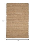 SAFAVIEH Natural Fiber Collection Area Rug - 6' x 9', Natural, Handmade Farmhouse Jute, Ideal for High Traffic Areas in Living Room, Bedroom (NF870A) - size: 6' x 9' (Rectangular)
