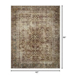 Loloi Magnolia Home by Joanna Gaines Sinclair Collection SIN-01 Rust/Lagoon 3'-6" x 5'-6", .25" Pile Height, Machine Washable, Accent Rug - color: Rust / Lagoon, size: 3'6" x 5'6" (Rectangular)