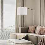 GO&SO Natural Linen Medium Drum Lamp Shades 13" Top x 13" Bottom x 10" High (Spider) Modern Beige Gray Lampshade for Table Lamps Bedside Lamps -Assembly Required - By GO&SO - color: Oatmeal Linen, size: 13*13*10 inch-1 Pack