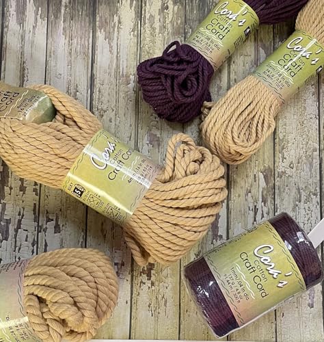 Cora's Cotton Macrame Cord | 2mm x 100ft 3-Pack | Braided Cotton Cord for Macrame | Macrame, DIY Crafts, Plant Hangers, Wall Hanging, Crochet | Durable, Long Lasting, Vibrant (Dusty Mauve) - color: Dusty Mauve