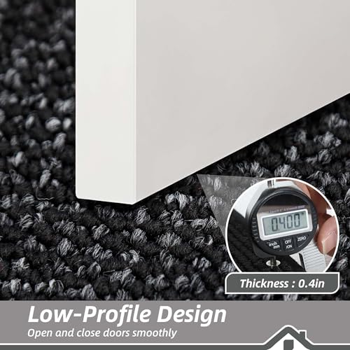 BEQHAUSE Indoor Door Mat 20" x 32", Dirt Trapper Door Mats Non-Slip Entryway Rugs Washable, Trap Dirt Absorbent Welcome Mat, Low Profile Floor Mats for Front Back Door and Entryway, Black - color: Black, size: 20" X 32" (Rectangular)
