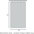 IOWER Macrame Curtain Long Cotton Window Panel Boho Curtains for Bedroom Wedding Backdrop Room Divider Doorway Closet Apartment 35''W x 70''L