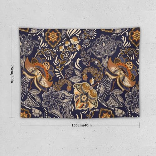 KANEPE Boho Paisley Tapestry Mandala Colorful Floral Pattern Wall Hanging Tapestries Home Decor for Living Room Bedroom Apartments Farmhouse Dorm,40inx30in (102×76cm)【Small】 - color: Boho-12, size: 40Wx30L