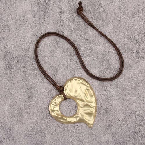 Leather Necklace for Women Long Boho Pendant Hippie Choker Necklace Bohemian Layered Leather Rope Wooden Jewelry Gifts - style: Hippie Choker Necklace
