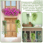 Giegxin Summer Mini Hanging Artificial Plant with Woven Basket Boho Fake Plants Ivy Faux Vines Eucalyptus Leaf for Indoor Home Wall Shelf Decor(6 Set,Green,Artificial Hanging Plants) - size: Standard Hanging
