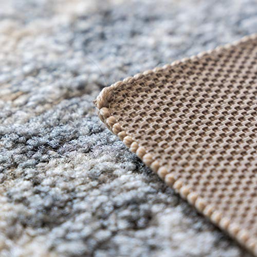 Maples Rugs Vintage Patchwork Distressed 1'8 x 2'10 Non Skid Washable Throw Rugs [Made in USA] for Entryway and Bedroom, Grey