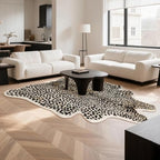 Huichenxing2021FURSTORE Leopard Rug Cheetah Print Rugs for Living Room Bedroom Faux Animal Print Area Rug Cowhide Skin Mat 6.2x8.2ft - color: Multi Leopard 98"l X 74" W