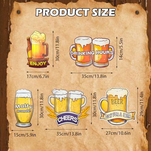 5Pcs Vintage Beer Metal Tin Signs, Retro Wall Decor Plaque Poster, Funny Beer Pub Signs, Metal Sign Iron Wall Art Decorations Garden Bar Accessories for Home Pub Club (Tin Sign04) - color: Tin Sign04