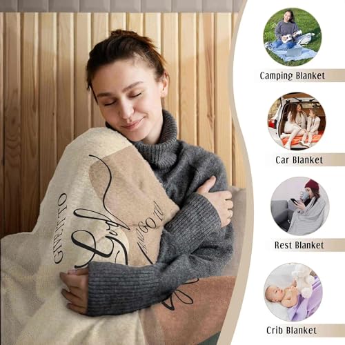 HIWX Boho Christian Blanket, Give It to God and Go to Sleep Bible Verse Abstract Mountain Throw Blanket for Home Bedroom Living Room Couch Bed Decor, Christian Gifts for Women, 30x40 Inches - color: Sleep, size: 30“L x 40”W