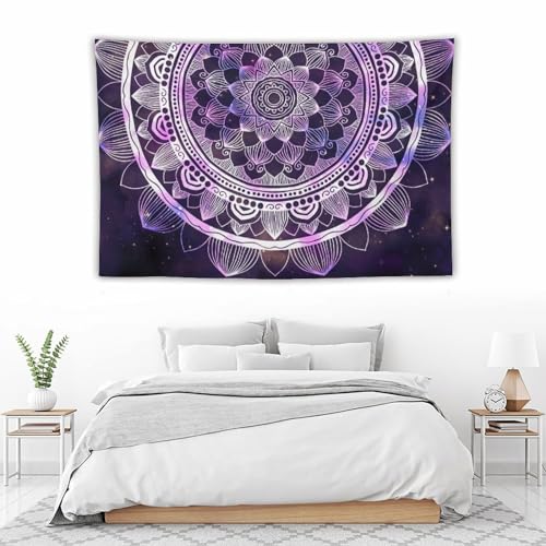 HZOHNAGO Mandala Tapestry Abstract Ancient Geometric Star Field Colorful Galaxy Pattern Printed Wall Tapestry Watercolor Abstract Wall Hanging for Bedroom Living Room Dorm 90" W x 60" H - color: Mandala-1, size: 90"L x 60"W