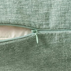 MIULEE Pack of 2 Couch Throw Pillow Covers 16x16 Inch Soft Greyish Green Chenille Pillow Covers for Sofa Living Room Solid Dyed Pillow Cases - color: Greyish Green, size: 16" x 16" (Pack of 2)