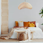 FOREVER BAMBOO Indonesia Handmade Natural Rattan Pendant Light Shade Wicker Light Fixtures Luxurious Bean Shape Woven Lampshade Chandelier Interior Decor, 12 in H x 24 in W - style: Sumba Pod