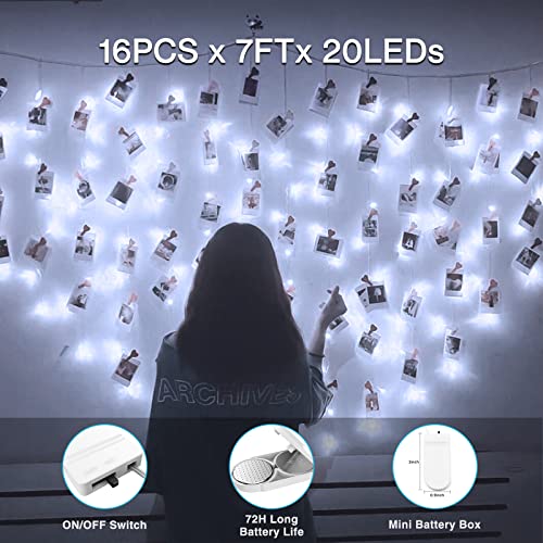 Olafus 16 Pack Fairy Lights Battery Operated, IP68 Waterproof Mini String Light, 7ft Small LED Bottle Light for Wedding Vase Centerpieces Table Decorations Christmas Indoor Party Jars Gift Cool White - color: Cool White