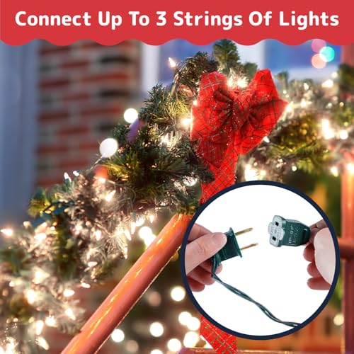 PREXTEX 300 Count Clear Christmas Tree Lights with Green Wire - 60 ft Warm White Christmas Lights for Indoor or Outdoor Use - Holiday Incandescent String Lights for Xmas Trees, Patios, and Fences - size: 300ct