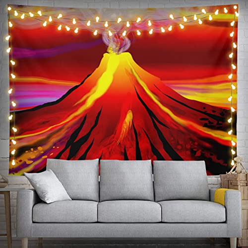 Volcano Eruption Tapestry 80" X 60" Wall Hanging Party Decorations Home Decor For Bedroom Living Room Dorm (200 X 150cm) - color: Volcano Eruption, size: 80"L x 60"W