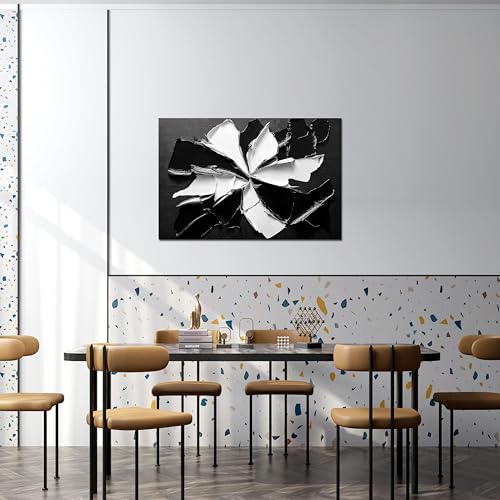 Abstract Wall Art Decor Modern Wall Art Pictures for Living Room Minimalist Black and White Wall Art Prints Abstract Canvas Art Wall Decor Flowers Artwork for Walls Home Office Decorations 24" X 36" - color: JYQ-X, size: 36"L x 24"W