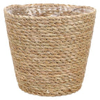 Hemoton Rattan Planter Basket Wicker Plant Flower Pot 8.7 Inch Seagrass Woven Indoor Planter for Home Decor and Succulent Plants