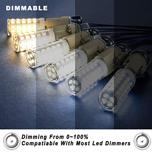 ALIDE G9 Led Bulbs 3W Dimmable 6000K Daylight White Replace 20W 25W 30W Halogen Equivalent, AC120V T4 Clear G9 Bi-pin Led Bulbs for Chandelier Pendant Wall Home Lighting,300LM,360Deg,10Pack - color: 3w 6000k Daylight