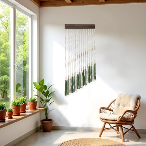 HFWDGTAO Macrame Wall Hanging, Boho Wall Decor, Home Decor - Unique Art Handmade Woven Tapestry, Bedroom Living Room Gallery Bedroom Corridor Background Wall Art Decoration