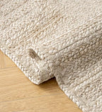 Shatex Burlap Rug 5x8ft, Handmade Braided 100% Natural Jute Rug for Bedroom & Living Room, Off-White - color: Off-white, size: 5' x 8' (Rectangular)