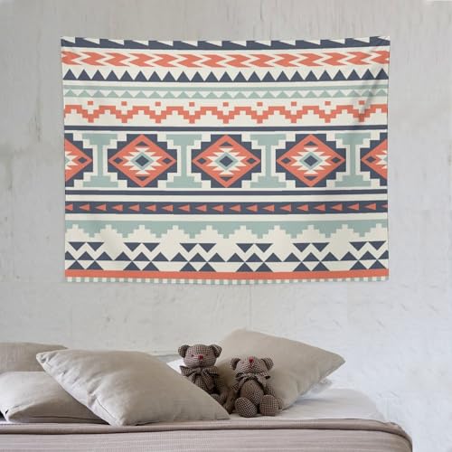 Bohemian Aztec Tapestry, Abstract Geometric Tribal Vintage Colorful Pattern Tapestries Home Decor for Living Room Bedroom Decoration 40in Wx30in H (102×76cm) - color: Bohemian Tapestry-16, size: 40in"Wx30in"H (102×76cm)