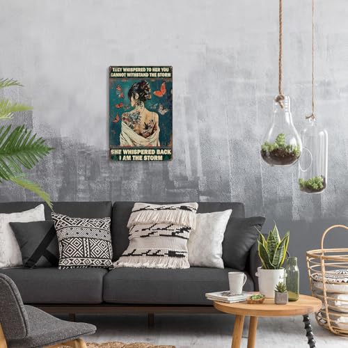 Inspirational Quotes Wall Decor Boho Office Decor Motivational Posters For Office Vintage Tin Signs 8×12 Inches Metal Sign - color: Storm, size: 8×12Inches