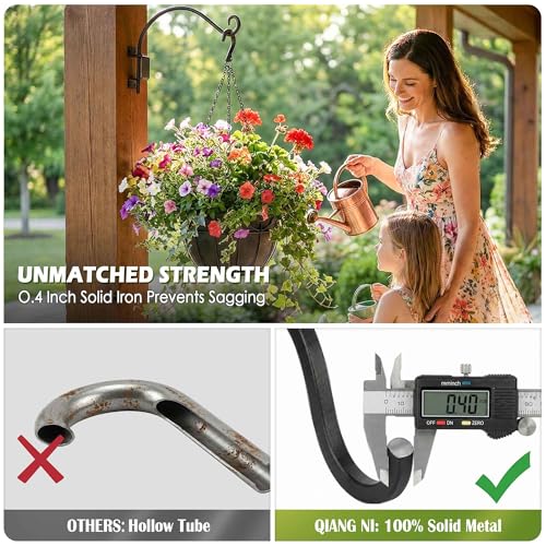 AJART Bird Feeder Hanger of Swivel Hanging Plant Bracket for Outdoor(Black) More Suitable for Outside birdhouses Plant Hooks (16"-2PCs) - color: A-2PCS, size: 16 Inch