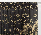 Popular Handicrafts Indian Hippie Bohemian Beautiful Ombre Color Mandala Curtain Panels Black Gold - color: Black Gold, size: 38"W x 83"L (Pack of 2)