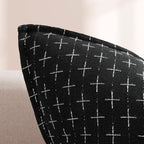 ZWJD Pillow Covers 16x16 Set of 2 Soft Polyester Textured Pillow Covers with Stylish Flange Edge Cozy Farmhouse Throw Pillows for Couch Bed Sofa Living Room - color: Black, size: 16" x 16" (Pack of 2)