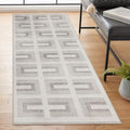ReaLife Rugs Machine Washable Area Rug Runner - Living Room Bedroom Bathroom Kitchen Entryway Office - Non-Slip Baking Low Pile Stain Resistant Premium - Modern Geometric - Remi - Beige 2'6" x 6' - color: Remi - Beige, size: 2'6" x 6' (Rectangular)