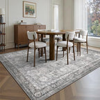 5x7 Area Rugs, Soft Non Slip Low Pile Washable Rug, Boho Modern Rug for Living Room, Bedroom, Dining Room, Distressed Grey - color: Distressed Grey, size: 5' x 7' (Rectangular)
