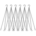 garini 6 Pack, 23 Inch Hanging Baskets Chain,Black Hanging Chains with Hooks Flower Pot Chain Replacement Plant Hangers for Planters, Bird Feeders and Lanterns - color: Black, size: 6P