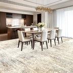 Capslpad 9x12 Abstract Area Rug, Non-Slip Washable Foldable Rug, Low Pile Ultra Soft Non-Shedding, Modern Beige Stain Resistant Large Rug for Living Room, Bedroom, Office, Dining, Room - color: Beige, size: 9' x 12' (Rectangular)