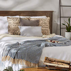 DII Diamond Throw Collection Cotton Woven, 50x60, Stonewash Blue - color: Stonewash Blue
