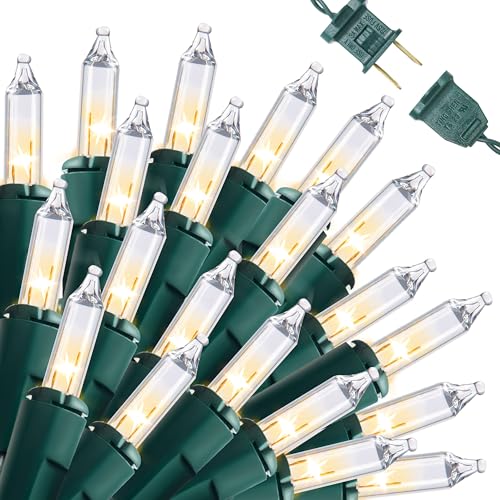 Joiedomi Clear Christmas String Lights Indoor,200(2x100) Mini White Fairy Light,42.8 FT Lighting Decor for Patio Dorm Classroom Bedroom Holiday Wedding Party Garland Birthday Festival,Green Wire - size: 100 Lights×2 Pack