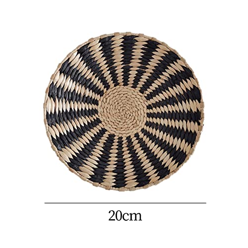 Duiaynke Woven Decor, Hanging Baskets Unique Tapestry for Hallway Bedroom Living Room Home Decorations (Black 20cm) - color: Black 20cm
