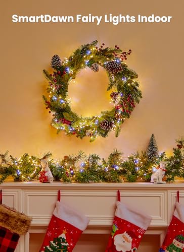 Flowing Fairy Lights Plug in with 14 Modes, 10FT 388LED Twinkle String Lights Indoor, Christmas Tree Lights Indoor Waterproof for Bedroom Christmas Home Room Decor, Warm White + Cool White - color: Warm White & Cool White, size: Flowing - 1pc
