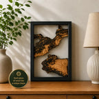 Brinxin Natural Cedar Wood Wall Art Decor - 16.5 x 12.5 Inch Rustic Carved Wooden Wall Art Decor Set of 3 - Live Edge Wood Slab Rustic Wall Sculpture - Wood Decorative Pieces - Wood Art Wall Decor Large