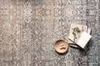 Loloi Chris Loves Julia Jules Collection JUL-06 Denim/Spice 3'-6'' x 5'-6'', .13" Pile Height, Accent Rug - color: Denim / Spice, size: 3'6" x 5'6" (Rectangular)