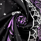 SCECALA Purple Mushroom Mural Boho Mandala Black and White Stars Wall Art 80x60 Inches for Bedroom Living Room Teen Party - color: Purple, size: 60"L x 80"W