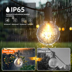 Kawaya 240FT Outdoor Lights String LED Patio Light Waterproof Dimmable G40 Globe String Lighting for Outside with 120+4 Blubs Shatterproof Hanging Lights for Porch Bistro Backyard Gazebo Balcony Cafe - size: 2×120FT