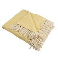 DII Chevron Throw Collection Handloomed Cotton, 50x60, Marigold - color: Marigold, size: 50x60"
