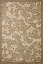 Loloi Chris Loves Julia Rue Collection RUE-02 Olive/Sage 2'-3" x 3'-9" Accent Rug Jute Neutral Floral Living Room Bedroom Rug - color: Olive / Sage, size: 2'3" x 3'9" (Rectangular)