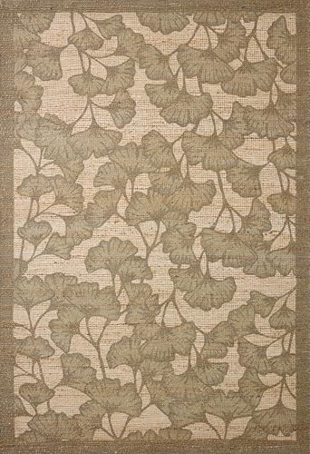 Loloi Chris Loves Julia Rue Collection RUE-02 Olive/Sage 2'-3" x 3'-9" Accent Rug Jute Neutral Floral Living Room Bedroom Rug - color: Olive / Sage, size: 2'3" x 3'9" (Rectangular)