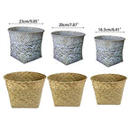 Planter Basket Indoor Outdoor Garden Hand Woven Flower Pots Cover Plant Containers Decoration Planter Decoration Storage