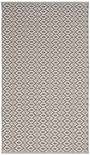 SAFAVIEH Montauk Collection Accent Rug - 2'6" x 4', Ivory & Grey, Handmade Cotton, Ideal for High Traffic Areas in Entryway, Living Room, Bedroom (MTK716A) - color: Ivory/Grey, size: 2'6" x 4' (Rectangular)