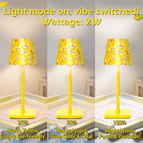 Mahjong Table Lamps,Cordless Small Lamp 4 Colors Smooth Dimming Mahjong Gift for Lovers for Home/Bedroom/Dinner/Desk/Cafe/Dining Room